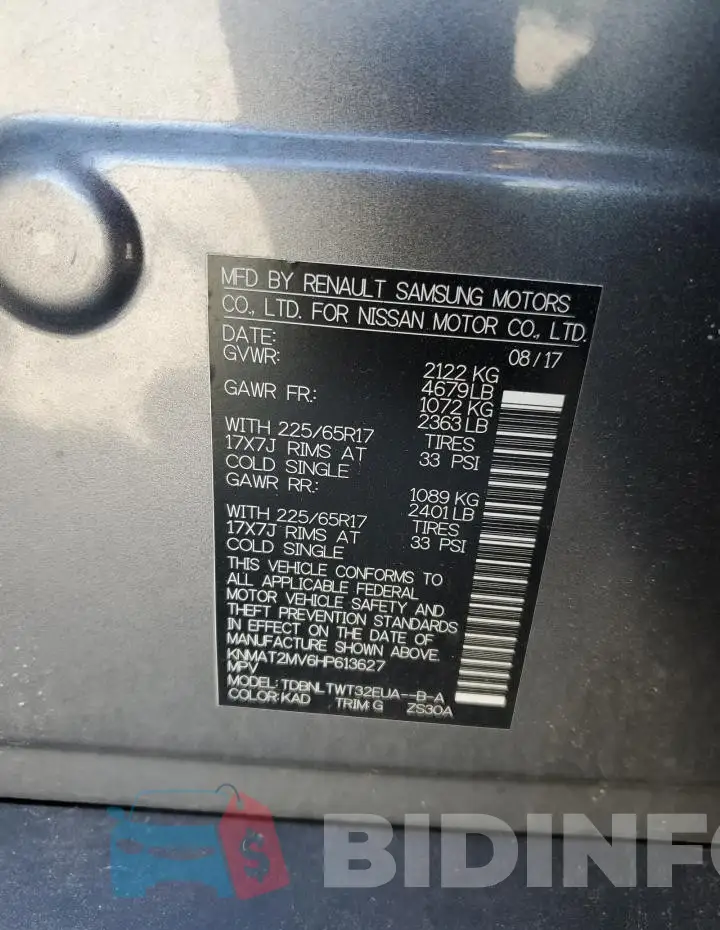 KNMAT2MV6HP613627 Photo# 13