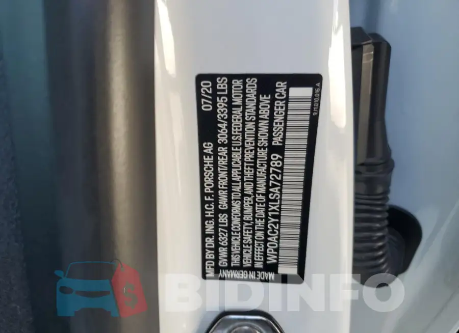 WP0AC2Y1XLSA72789 Photo# 12