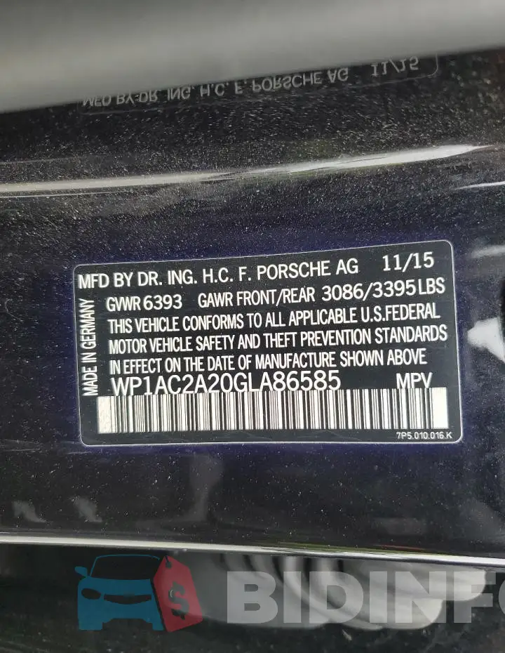 WP1AC2A20GLA86585 Photo# 14