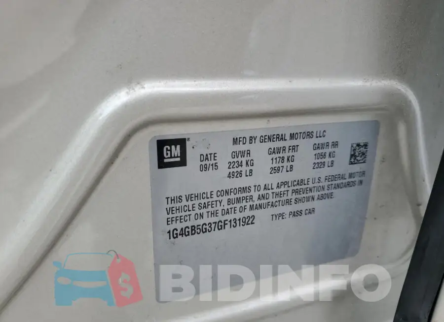 1G4GB5G37GF131922 Photo# 12