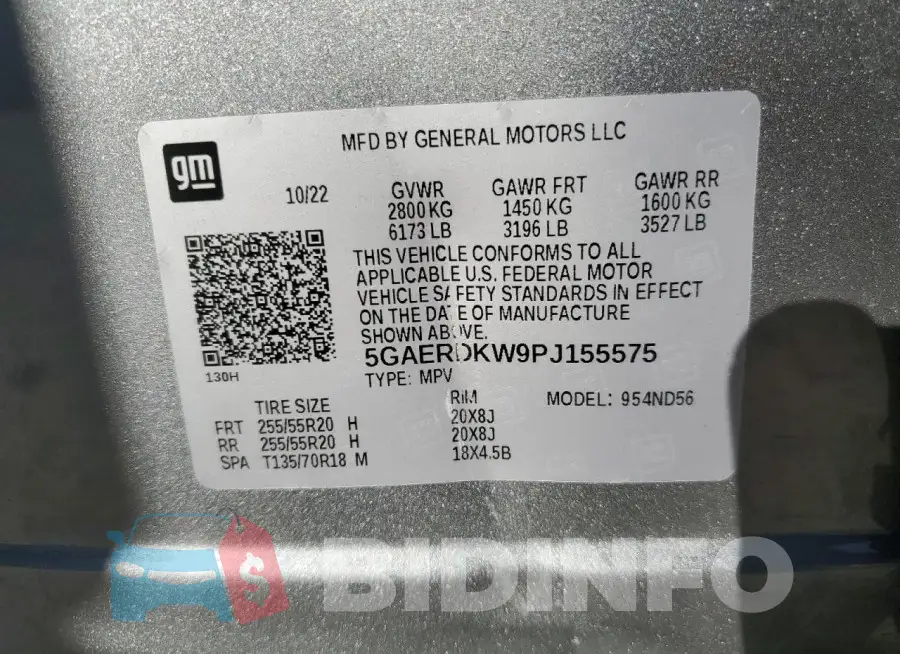 5GAERDKW9PJ155575 Photo# 13