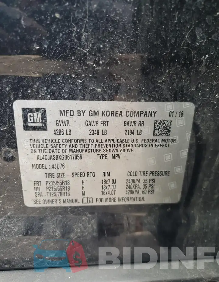 KL4CJASBXGB617056 Photo# 13
