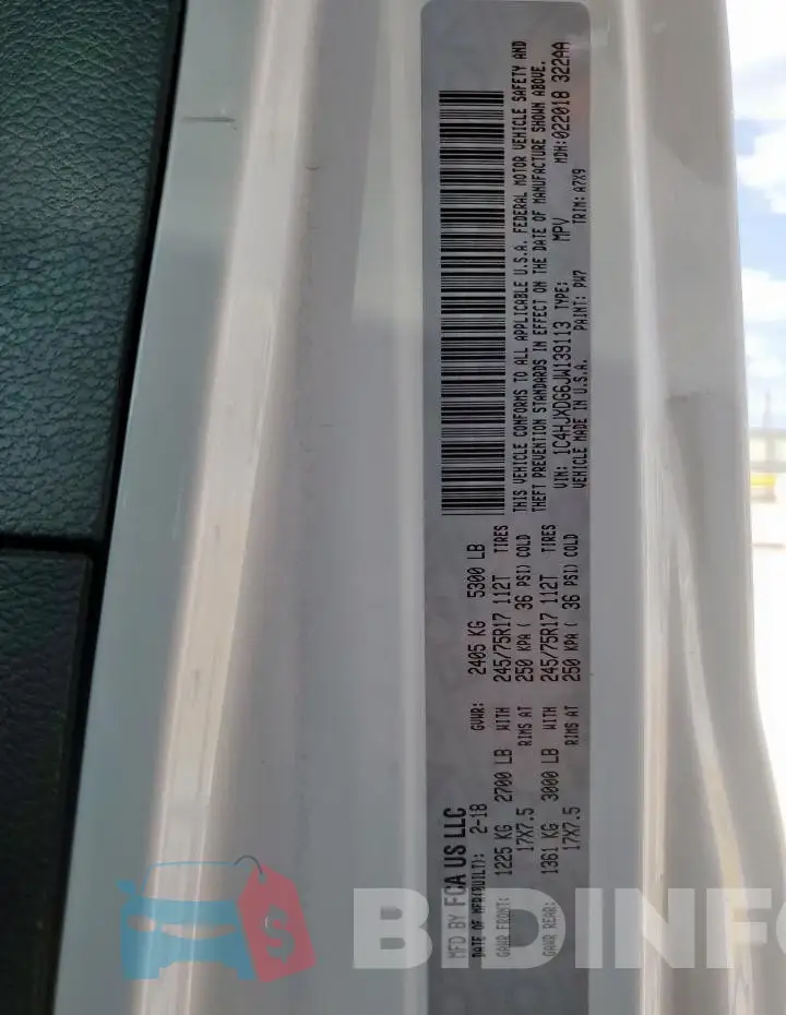 1C4HJXDG6JW139113 Photo# 13
