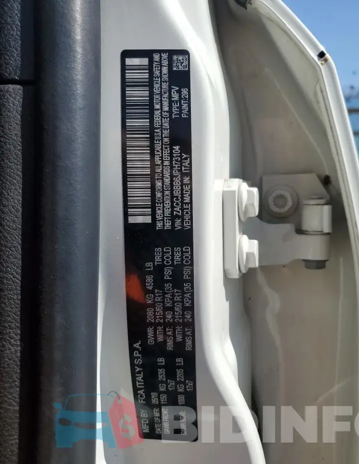 ZACCJBBB6JPH73104 Photo# 14
