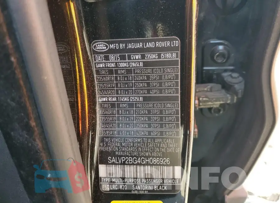 SALVP2BG4GH086926 Photo# 13