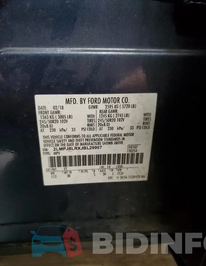 2LMPJ8LRXJBL29907 Photo# 13