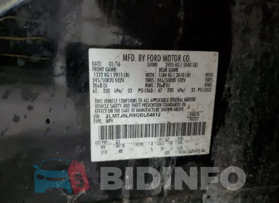2LMTJ6LR9GBL54812 Photo# 13