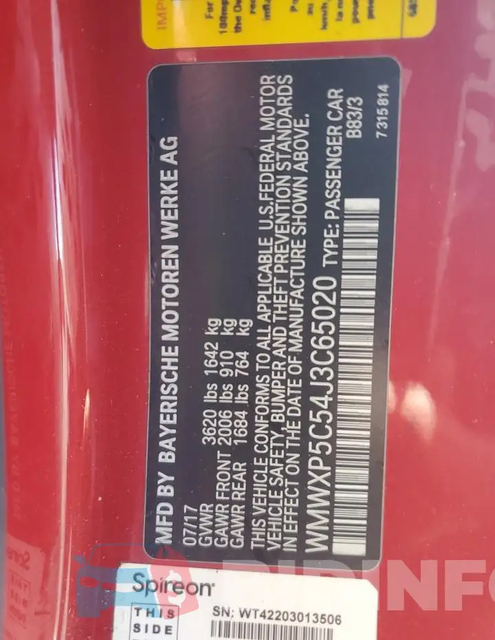 WMWXP5C54J3C65020 Photo# 12