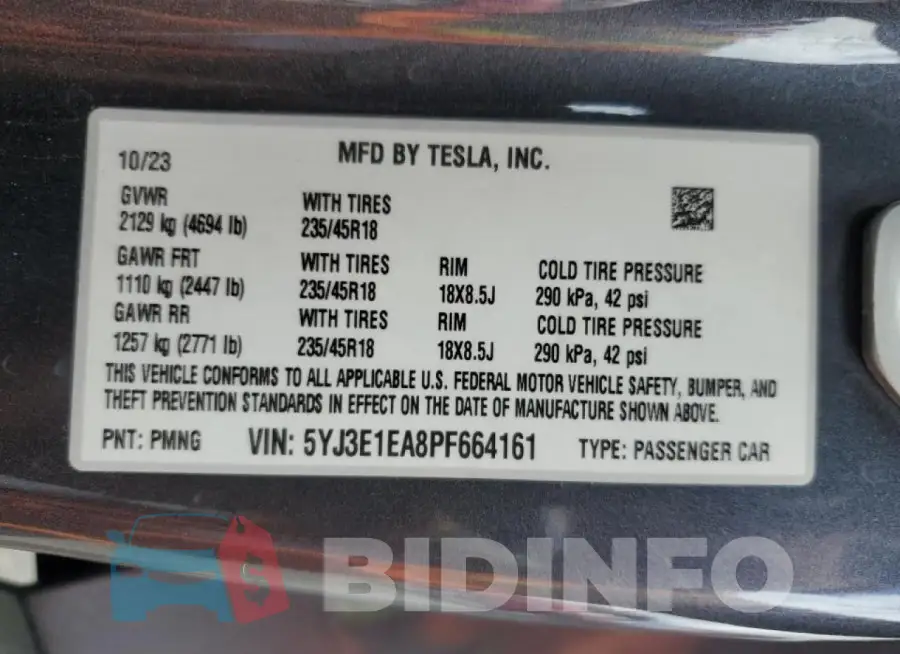 5YJ3E1EA8PF664161 Photo# 12