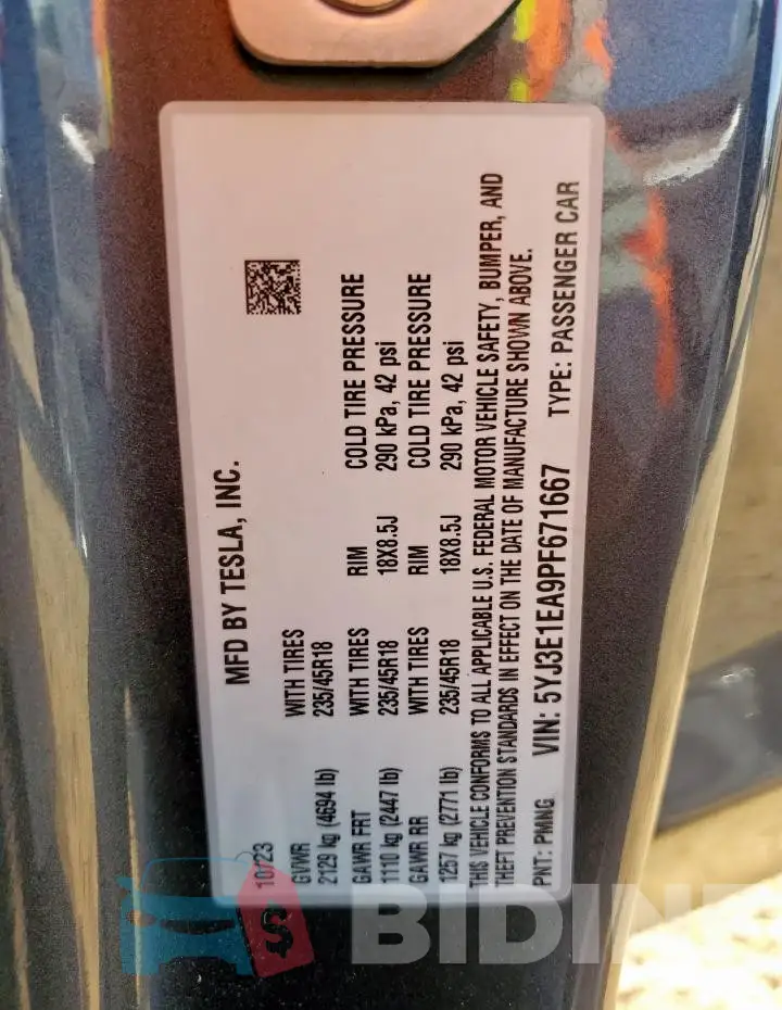 5YJ3E1EA9PF671667 Photo# 12
