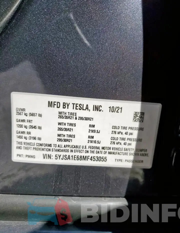 5YJSA1E68MF453055 Photo# 12