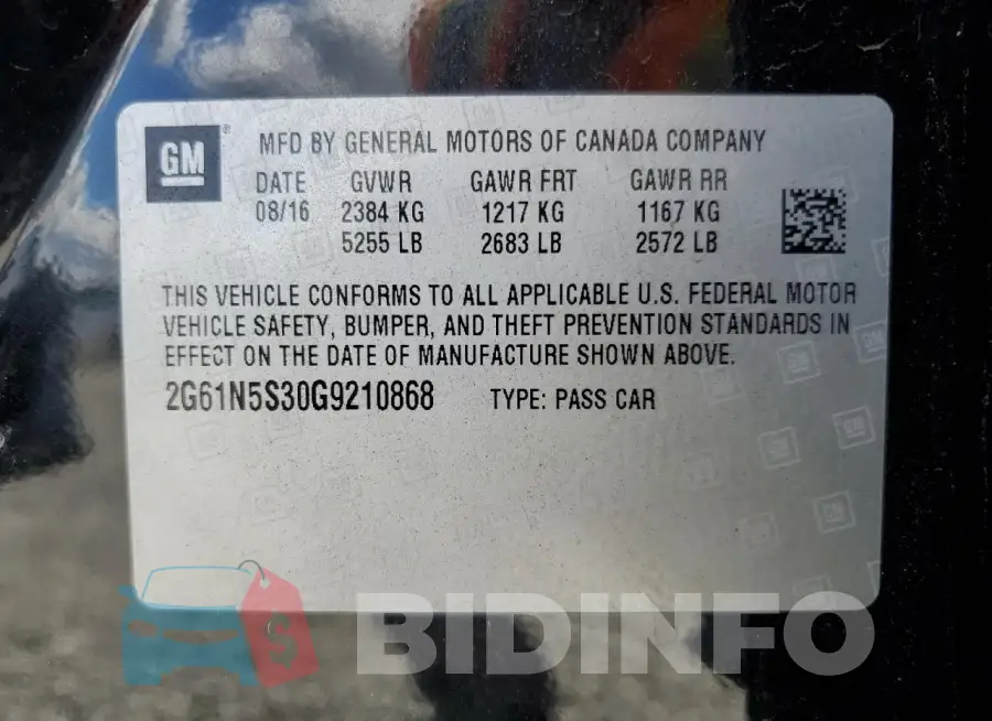2G61N5S30G9210868 Photo# 12