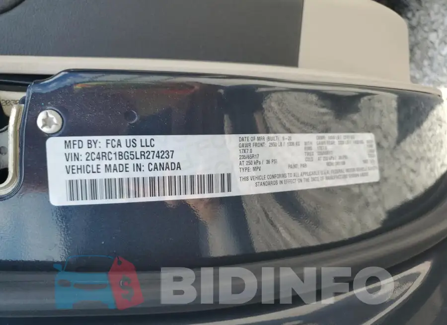 2C4RC1BG5LR274237 Photo# 14
