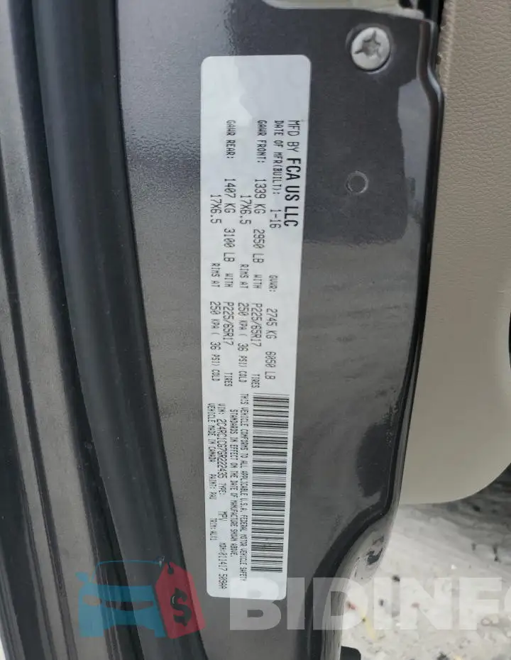 2C4RC1CG7GR222435 Photo# 13
