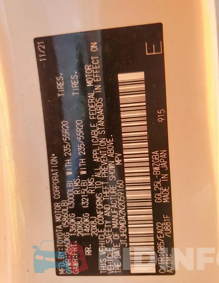 JTJHZMDA2N2059160 Photo# 12
