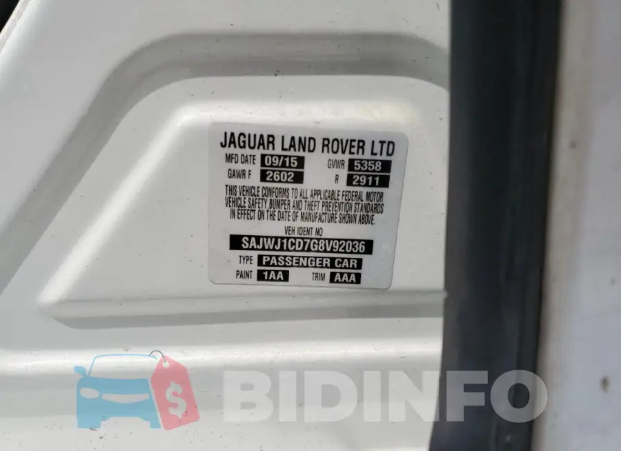 SAJWJ1CD7G8V92036 Photo# 12