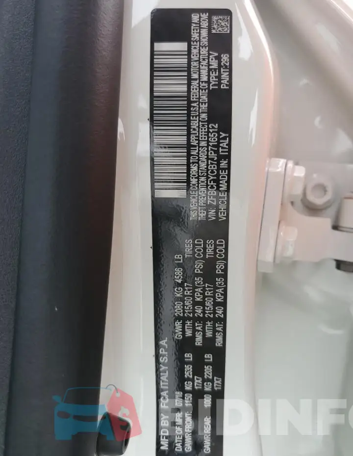 ZFBCFYCB7JP716512 Photo# 12