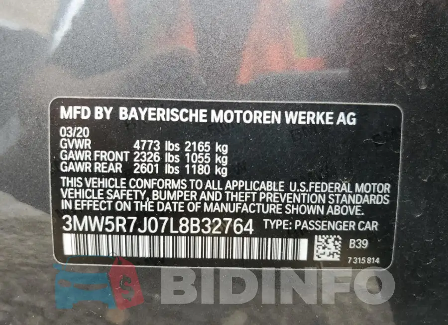 3MW5R7J07L8B32764 Photo# 12