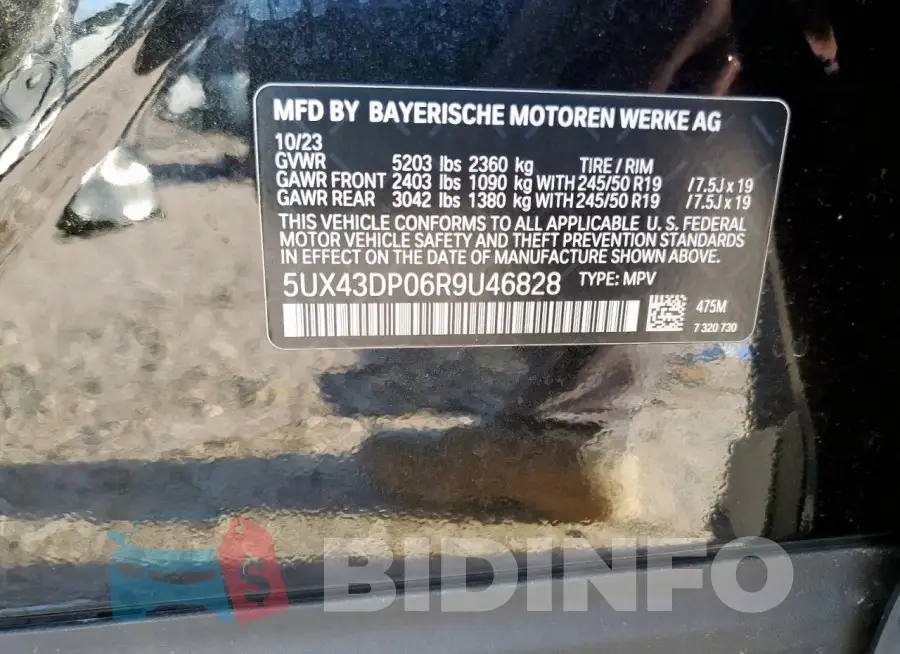 5UX43DP06R9U46828 Photo# 13