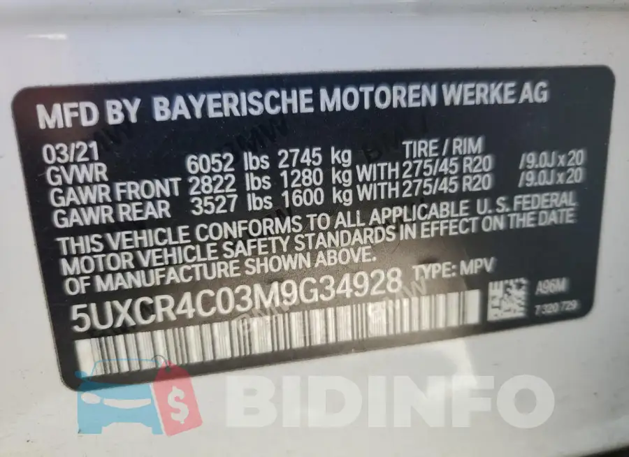 5UXCR4C03M9G34928 Photo# 14