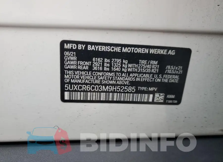 5UXCR6C03M9H52585 Photo# 14