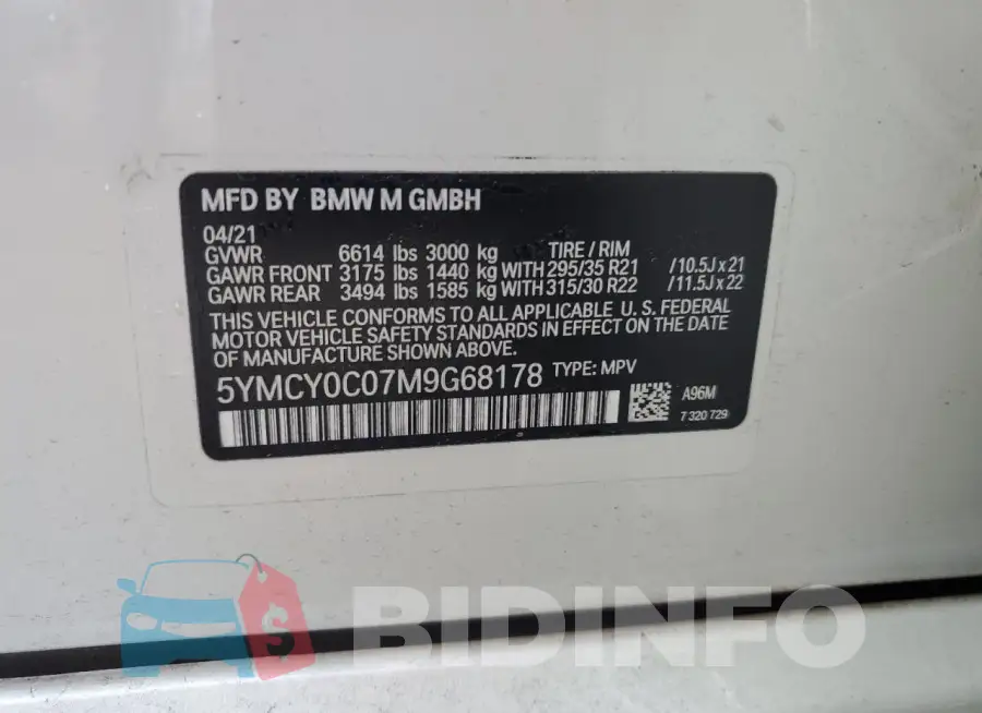 5YMCY0C07M9G68178 Photo# 13