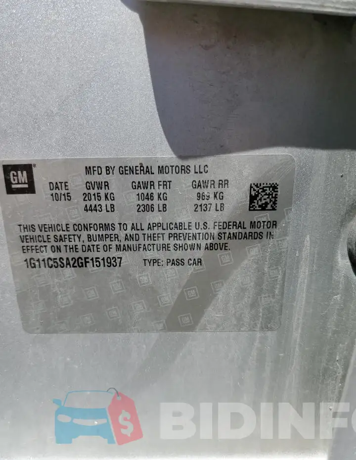 1G11C5SA2GF151937 Photo# 13