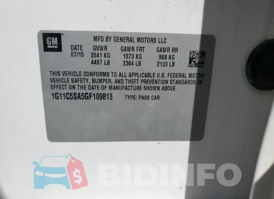 1G11C5SA5GF109813 Photo# 12