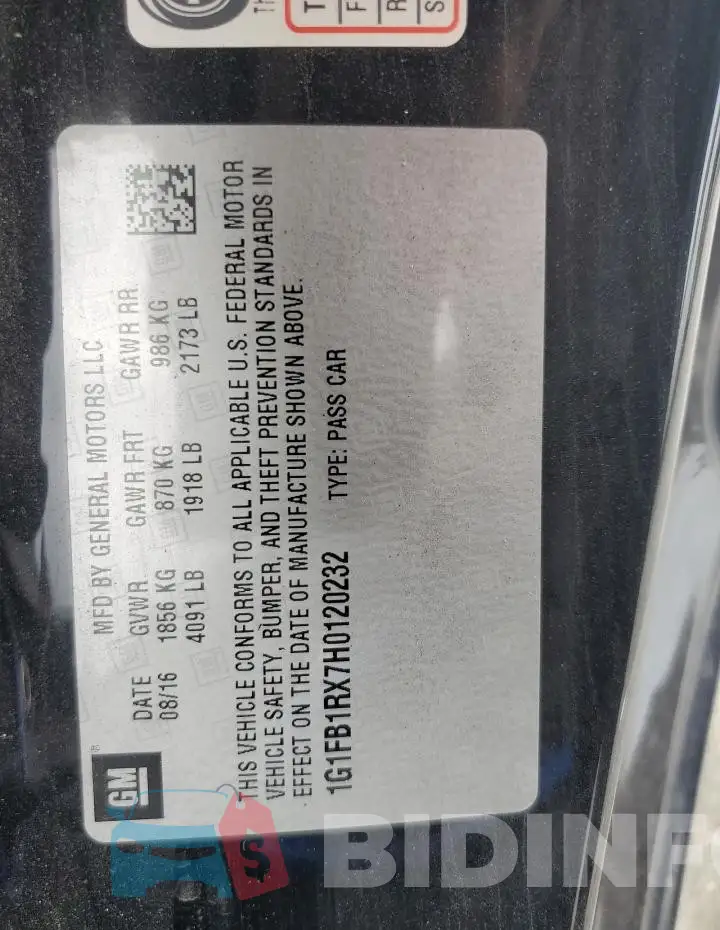 1G1FB1RX7H0120232 Photo# 12