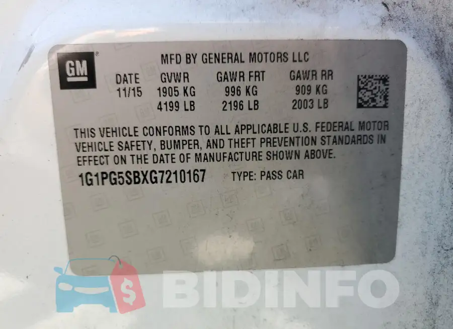1G1PG5SBXG7210167 Photo# 12
