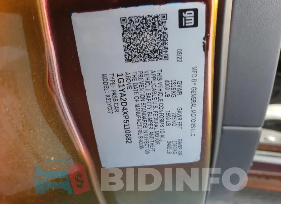 1G1YA2D4XP5110682 Photo# 12