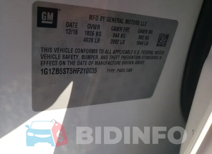 1G1ZB5ST5HF210035 Photo# 12