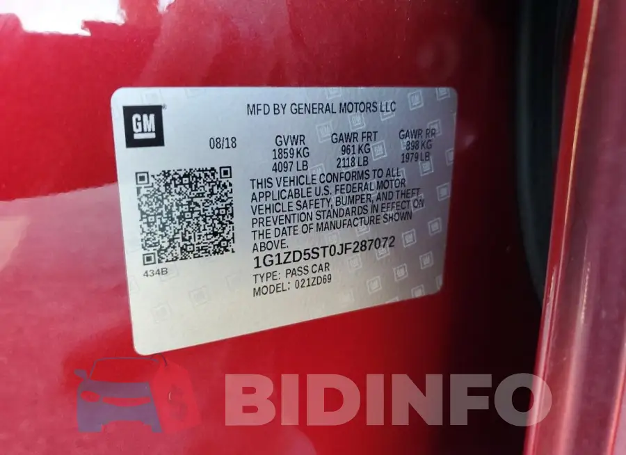 1G1ZD5ST0JF287072 Photo# 12