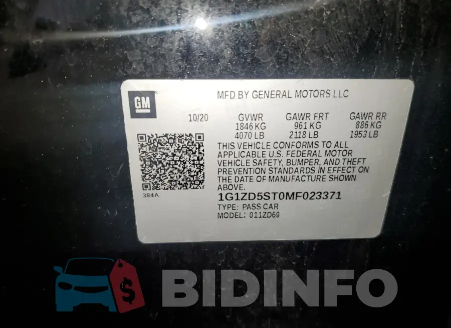 1G1ZD5ST0MF023371 Photo# 12