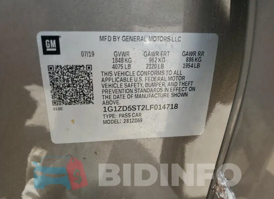 1G1ZD5ST2LF014718 Photo# 12
