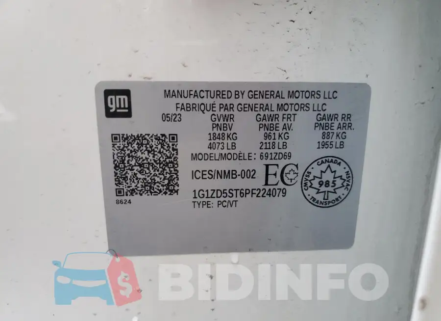 1G1ZD5ST6PF224079 Photo# 13