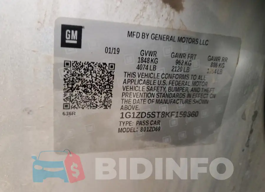 1G1ZD5ST8KF159860 Photo# 13