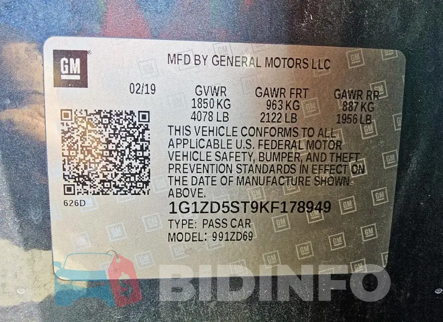 1G1ZD5ST9KF178949 Photo# 12