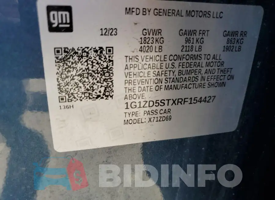 1G1ZD5STXRF154427 Photo# 13