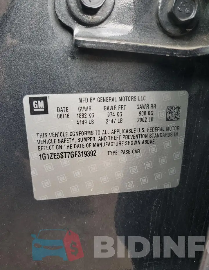 1G1ZE5ST7GF319392 Photo# 12