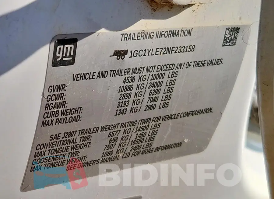 1GC1YLE72NF233158 Photo# 12