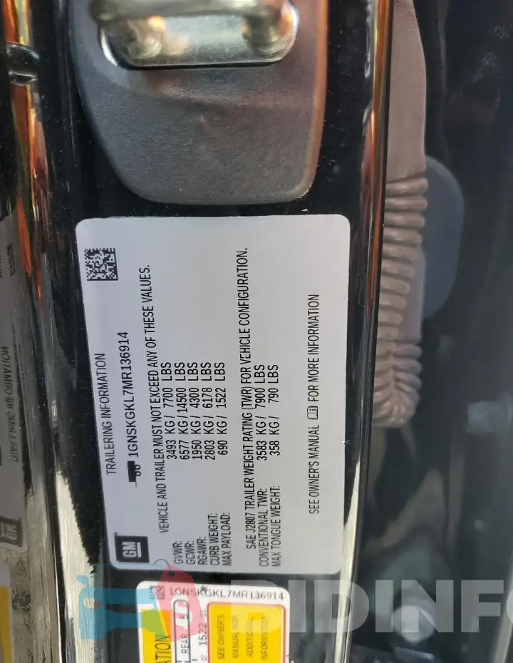 1GNSKGKL7MR136914 Photo# 13