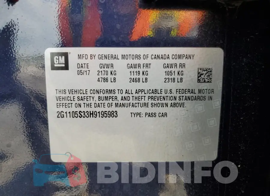 2G1105S33H9195983 Photo# 13