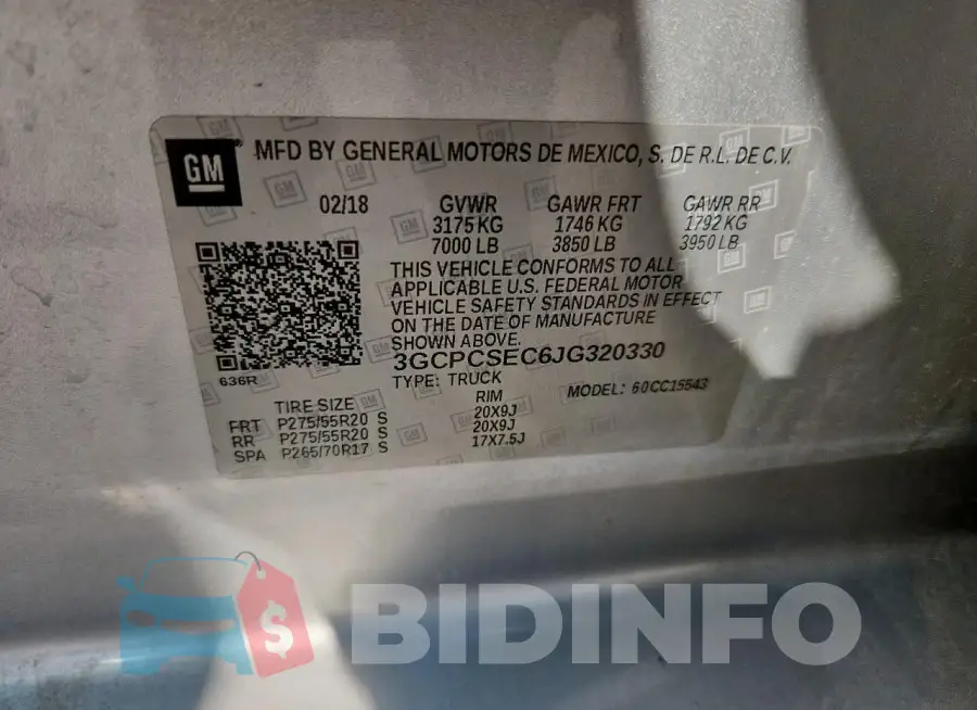 3GCPCSEC6JG320330 Photo# 12