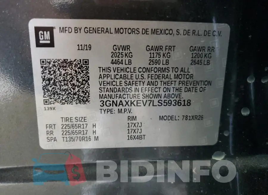3GNAXKEV7LS593618 Photo# 14