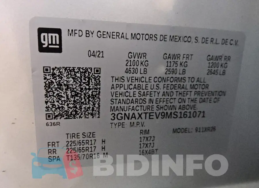 3GNAXTEV9MS161071 Photo# 13