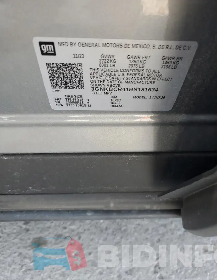 3GNKBCR41RS181634 Photo# 13