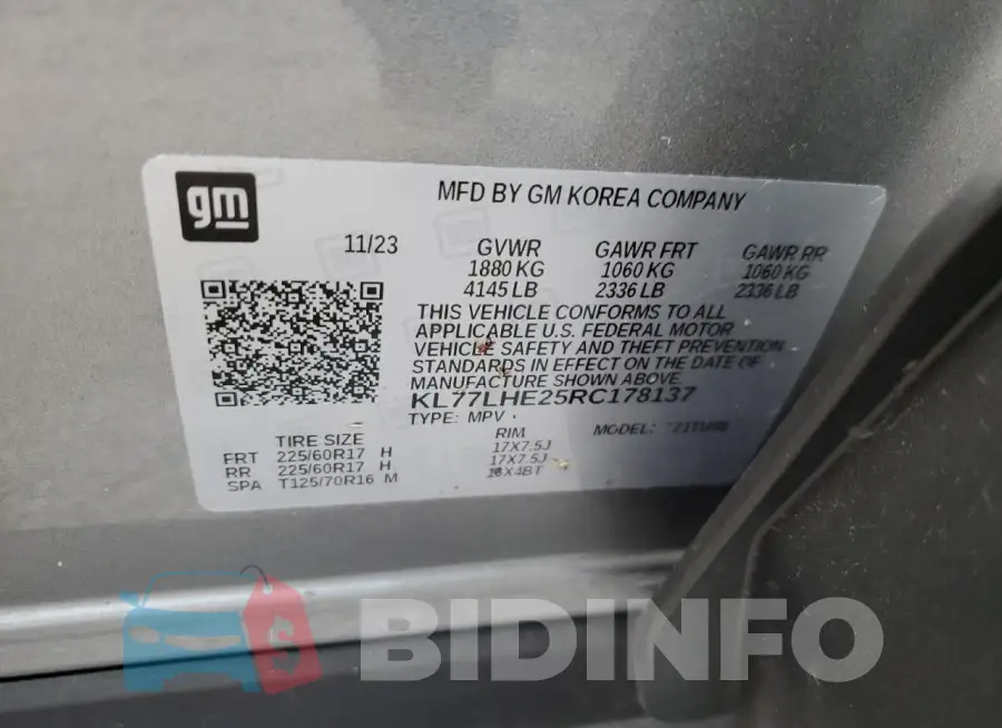 KL77LHE25RC178137 Photo# 13