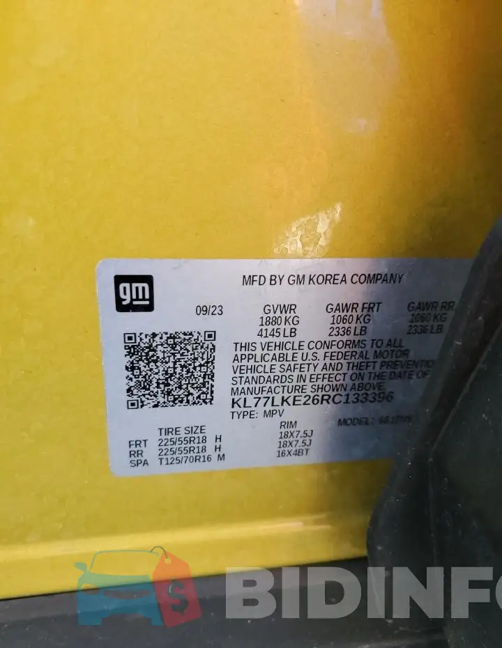 KL77LKE26RC133396 Photo# 13