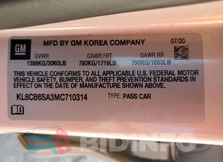 KL8CB6SA3MC710314 Photo# 12